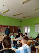 02.10.2024 - профориентационная беседа представителей Мозырского ГРОЧС с учащимися 10-11-х классов