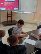 16 апреля в 7 классе прошла интерактивная игра по русскому языку "Грамотный бум"