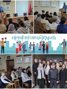Профориентационная встреча учащихся военно-патриотического класса с представителями Петриковского РОВД