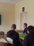 Профилактическая беседа с  участковым инспектором Ельского  РОВД Бурда Д.В.