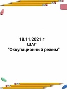 ШАГ 18.11.2021 г. Оккупационный режим