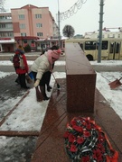 14.01.19г учащиеся 9Б класса приняли участие в акции "Памятник"