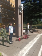 Военно-спортивная подготовка в ОЛ "Юный Усовец" перед митингом, посвященном началу войны.