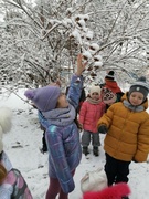 Тихо падает снежок, то зима пришла, дружок! Мы играем, веселимся, и мороза не боимся!