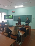 Встреча учащихся с начальником ИДН Ветковского РОВД Домарнацкой И. А.