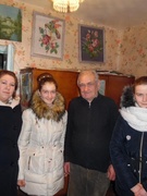 Поздравление ветерана педагогического труда Глушака В.П. с Днем Защитников Отечества и Вооруженных Сил Республики Беларусь