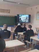 Работа клуба «Защитник». Просмотр фильмов  и мультфильмов военно-патриотического направления