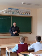 Встреча с участковым  инспектором  Ельского РОВД Анищенко И.Н.