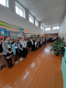 Торжественная линейка, посвящённая окончанию первой учебной четверти