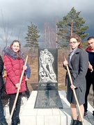 Благоустройство территории памятника ВОВ в д. Бронислав