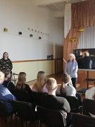 27.01.2025г встреча учащихся 9 класса с представителями учреждения образования " Оршанский государственный колледж продовольствия имени Н.А.Корначенка"