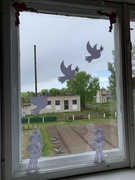05.05.2023 Упрыгожванне вокнаў у рознаўзроставай групе ДУА да дня Перамогі