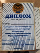 02.04.2024г. Команда нашей школы заняла 1 место в весеннем туре "Игры разума"