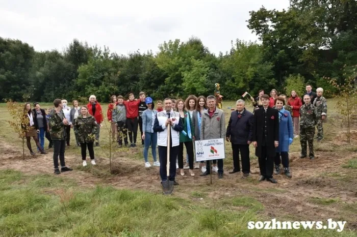 Укрепляя единство: в деревне Грабовка Гомельского района прошла высадка липовой аллеи