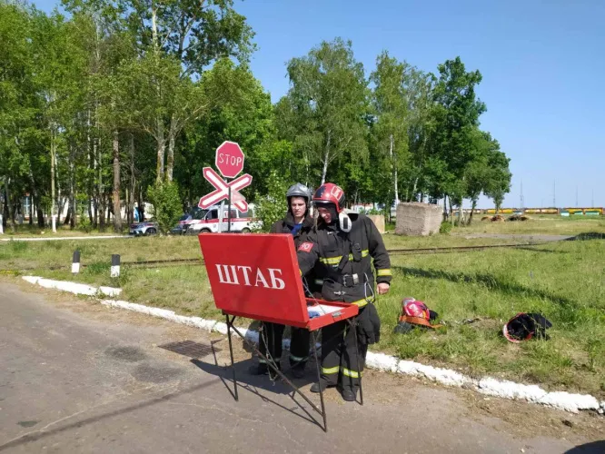 На Светлогорском ЦКК горела щепа