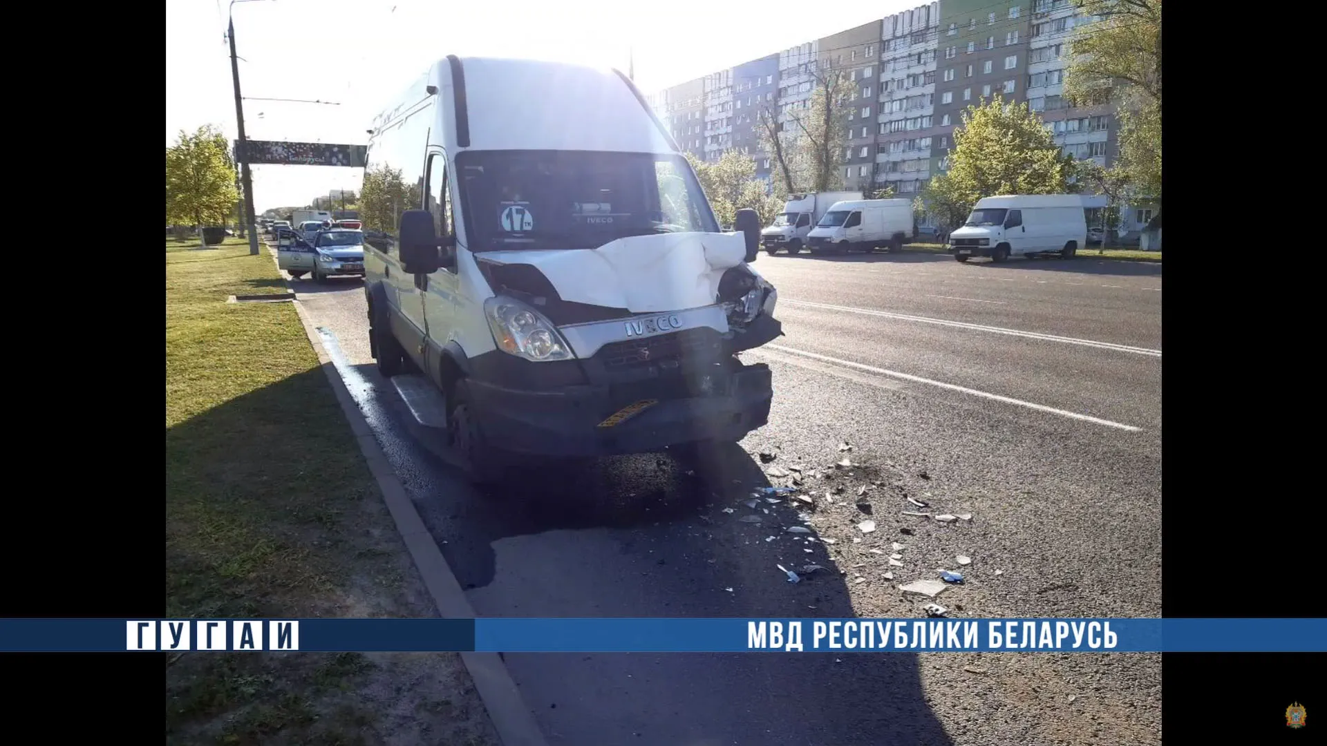 В Гомеле нетрезвый водитель маршрутки совершил ДТП и пытался скрыться
