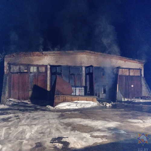 Пожар в Житковичах уничтожил склад с 18 тоннами древесного угля