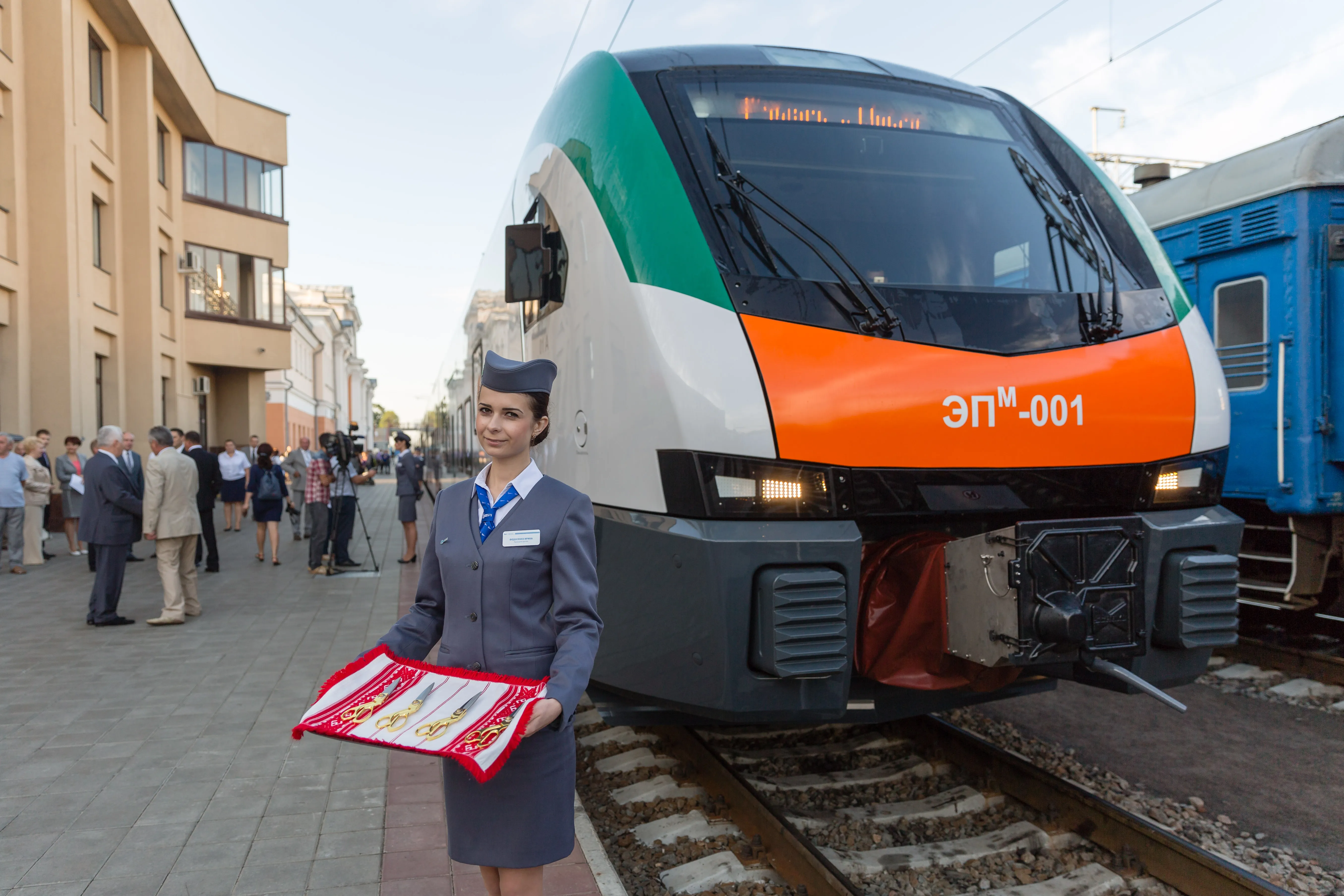 Открытие пассажирских перевозок бизнес-класса электропоездом ЭПм InterCity по направлению Гомель-Минск
