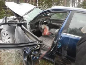 В Жлобинском районе водительница иномарки отвлеклась и столкнулась с грузовиком