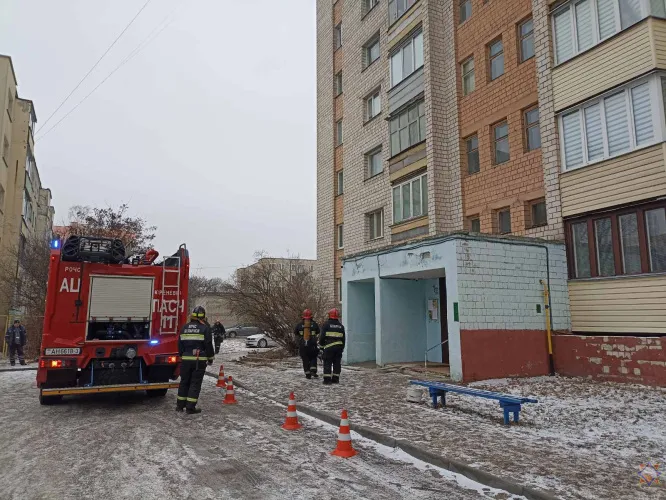 В Гомеле при пожаре в многоквартирном доме погиб человек, 8 эвакуированы