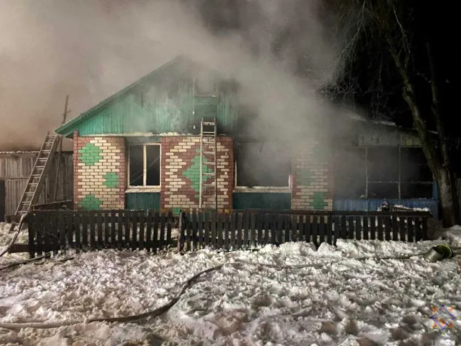 В Рогачевском районе на пожаре погибла хозяйка дома
