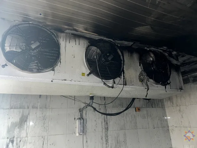 На мясокомбинате в Калинковичах спасатели ликвидировали пожар