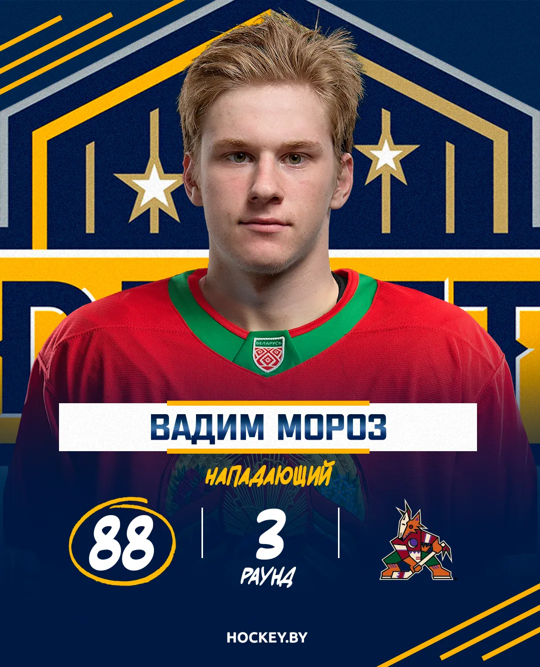 Хоккейный эксперт Денис Гроть о выборе Вадима Мороза в 88-м пике драфта НХЛ
