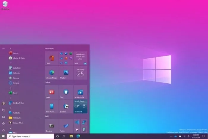 Microsoft обновит меню «Пуск» уже в этом году
