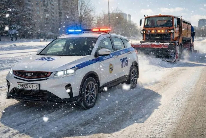  Госавтоинспекция ввела режим «Погода. Снежные заносы» по всей Гомельской области