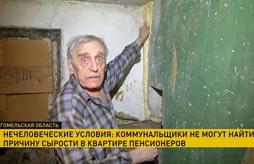 В квартире пенсионеров из Речицы стены, мебель и даже одежда покрылись плесенью