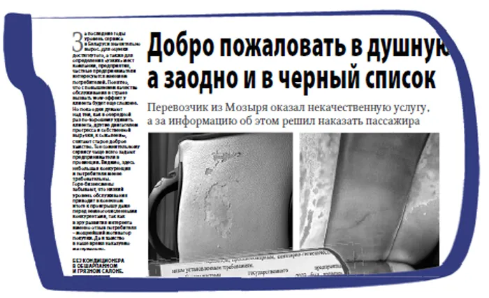 Материал о том, что перевозчик из Мозыря оказал некачественную услугу, а за информацию об этом решил наказать журналиста, получил большой резонанс