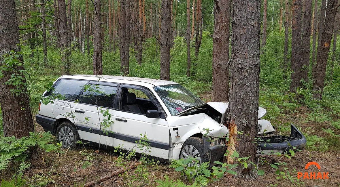 Обогнав трактор, не справился с управлением и врезался в дерево