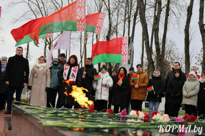 За мир, за спокойствие, за Родину: в Кормянском районе прошла областная патриотическая акция «Я за тебя сердцем, Беларусь»
