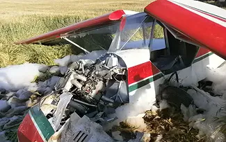 В Круглянском районе упал легкомоторный самолет