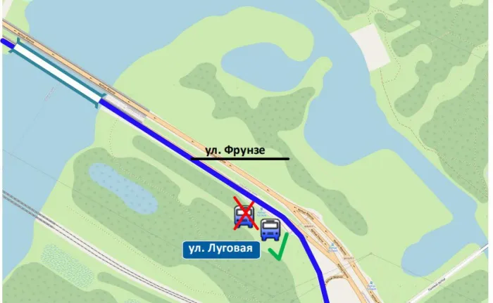 С 22 июля изменится работа остановки "ул. Луговая"