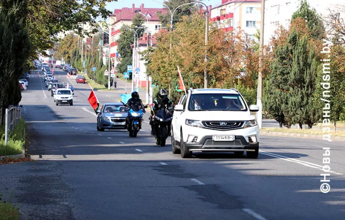 В Жлобинском районе прошли автопробег "Дорогами памяти" и перезахоронение останков воинов Красной армии