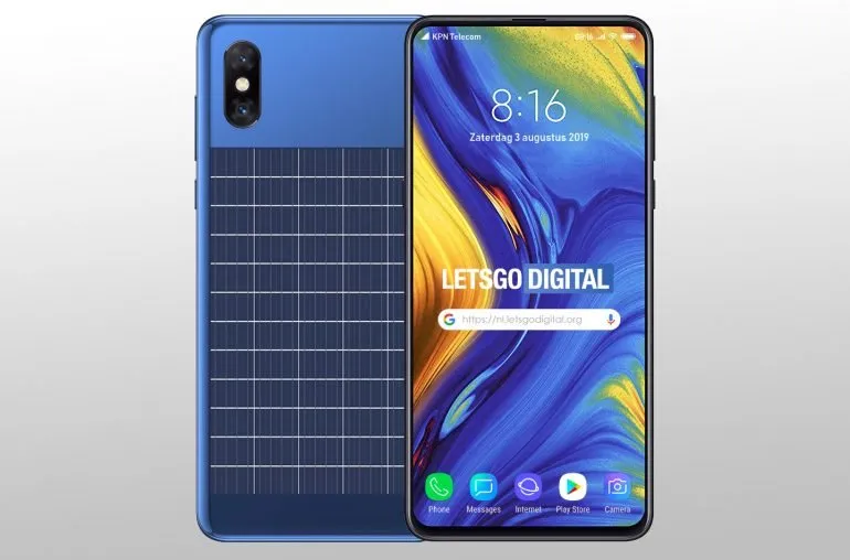 Xiaomi запатентовала безрамочный смартфон на солнечной батарее