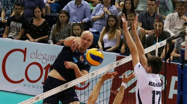Мужская сборная Беларуси по волейболу выиграла у Венгрии в Евролиге 