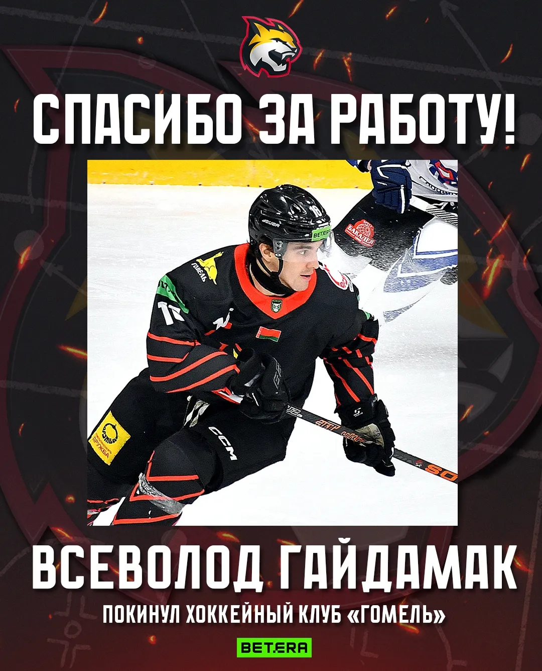 Вместо Гайдамака Анохин: хоккейный "Гомель" пополнился нападающим и защитником