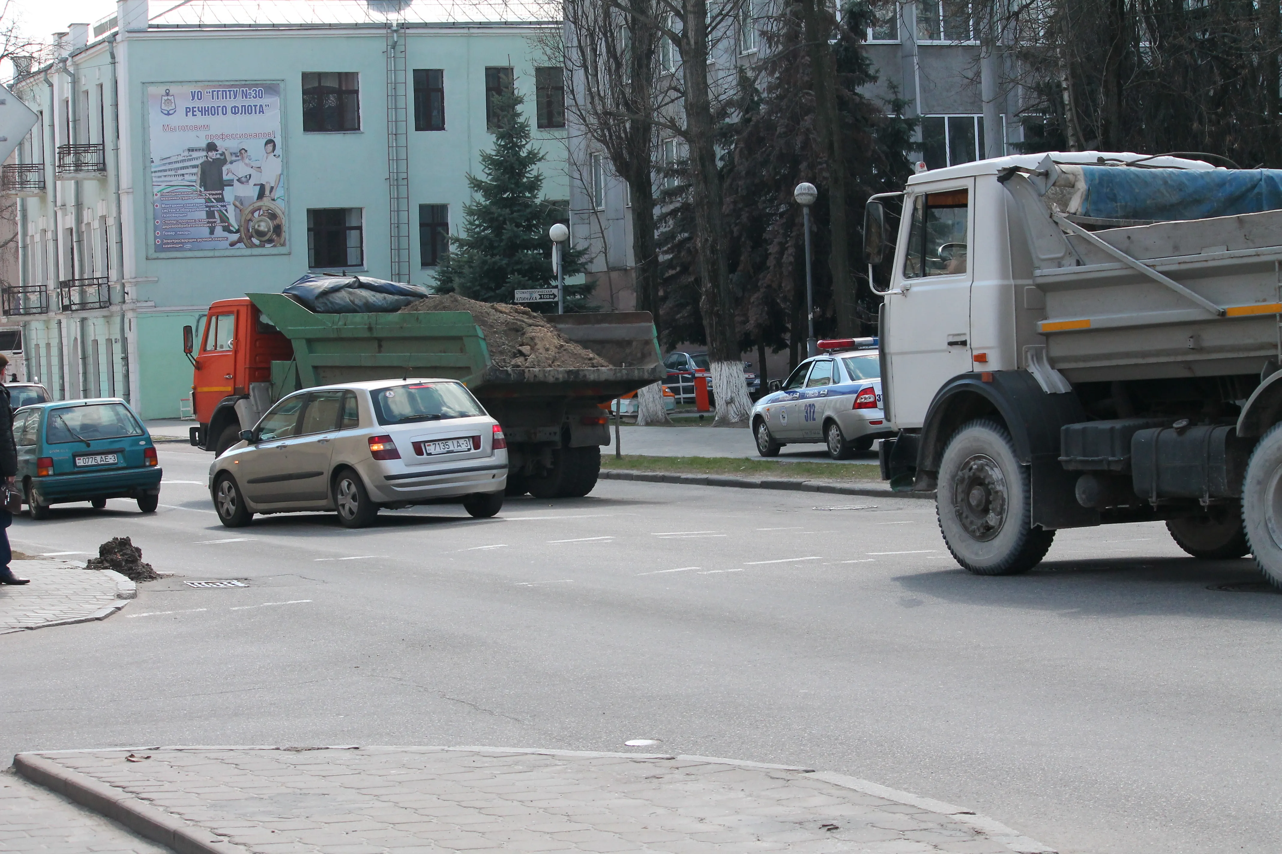 В Гомеле по улице Кирова из-за ДТП было затруднено движение транспорта