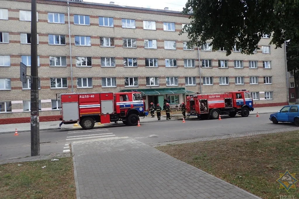 В Гомеле на улице Киселева произошел пожар в общежитии