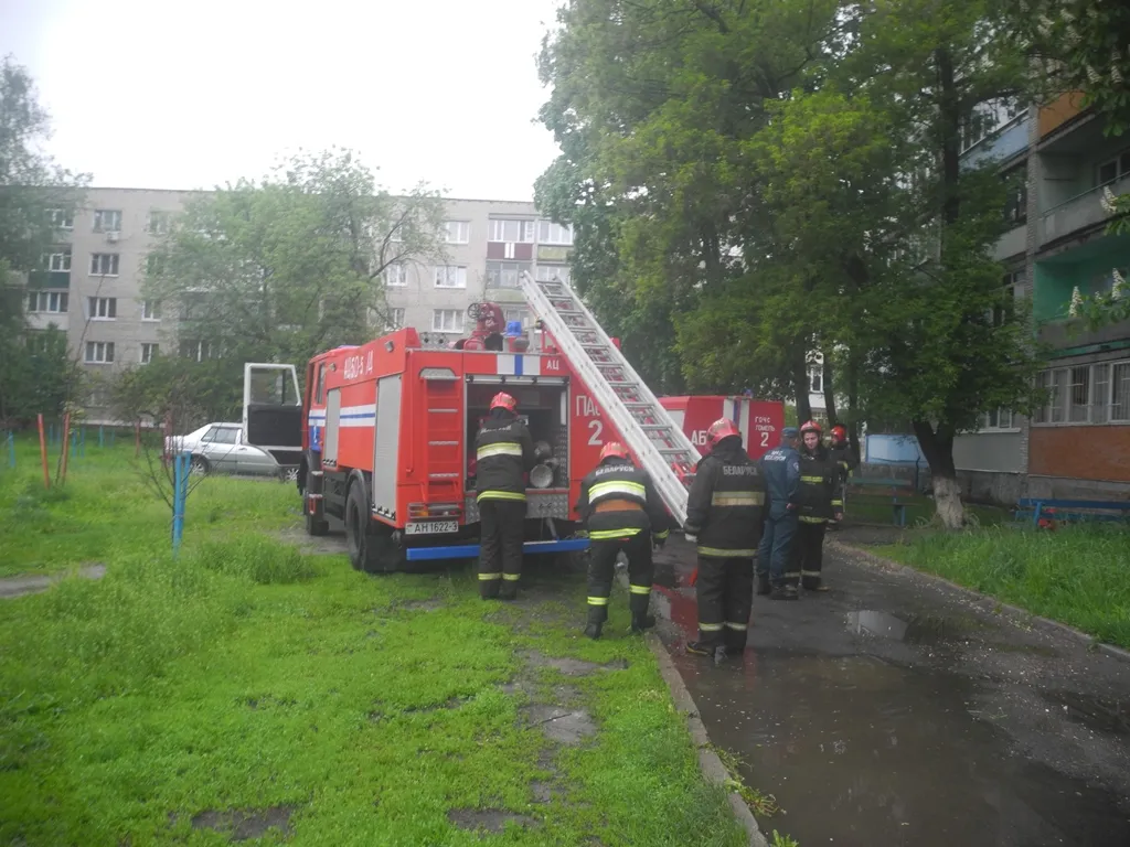 На пожаре в Гомеле работниками МЧС спасены двое