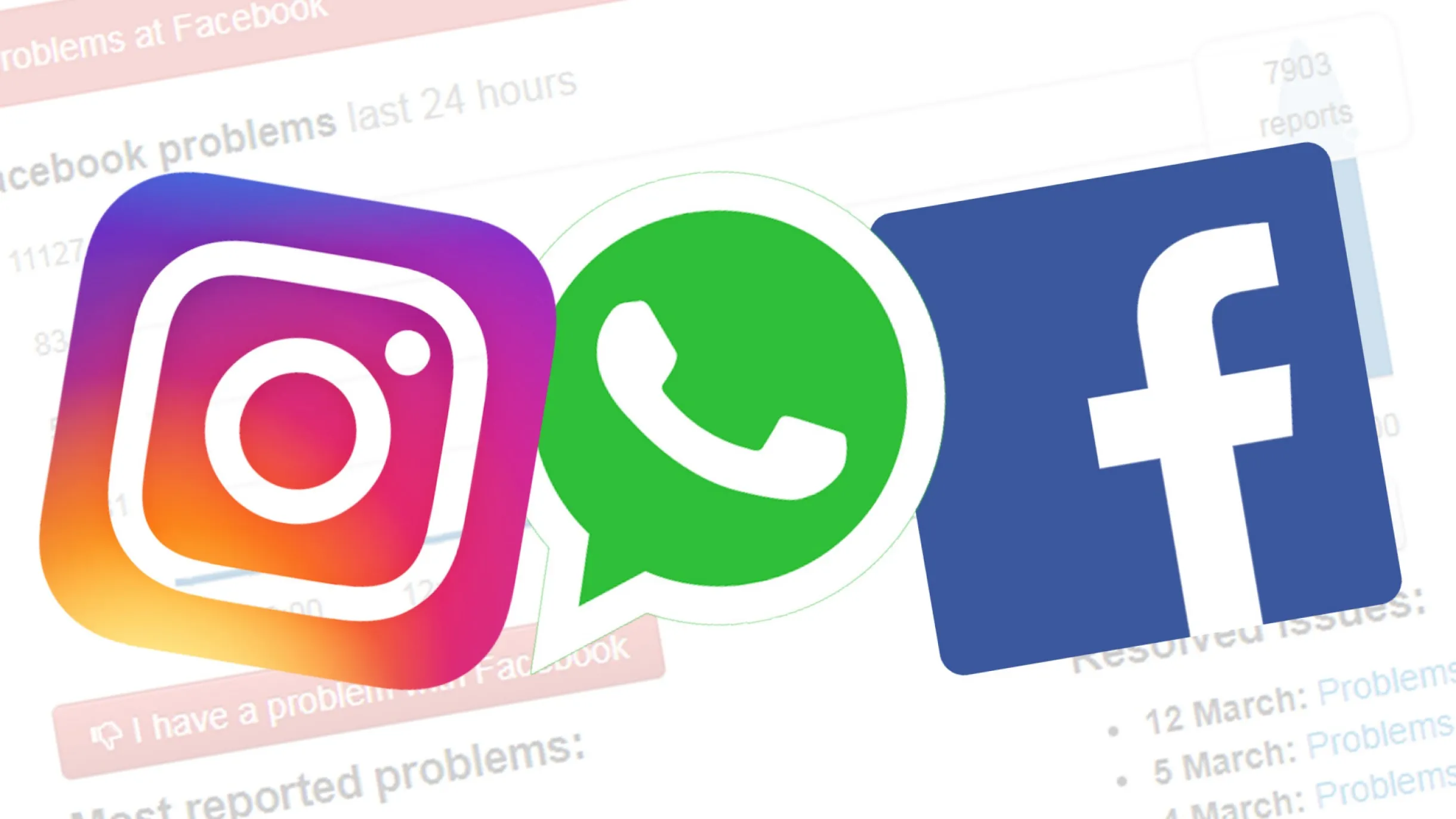 В работе Instagram, Facebook и WhatsApp произошел сбой