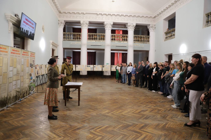 Во Дворце культуры «Гомсельмаша» презентовали выставочный проект «Гомельский полк народного ополчения. История, подвиг, память» 