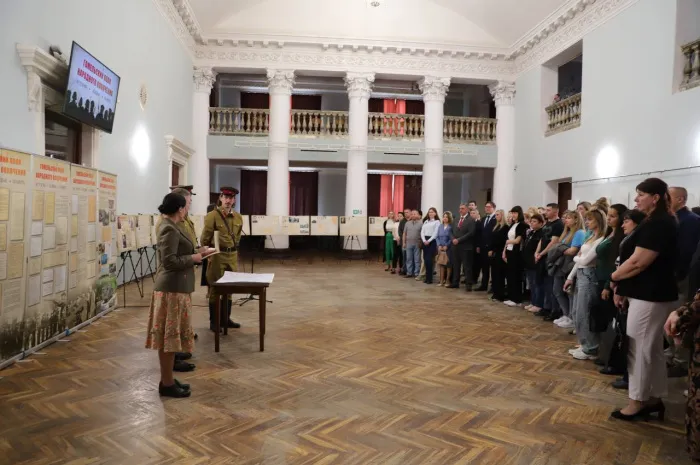 Во Дворце культуры «Гомсельмаша» презентовали выставочный проект «Гомельский полк народного ополчения. История, подвиг, память» 