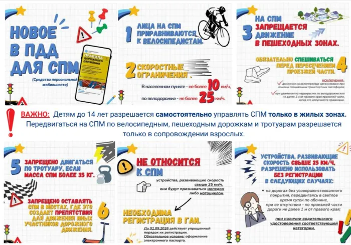 ГАИ напоминает: новые правила для электросамокатов и велосипедов вступили в силу