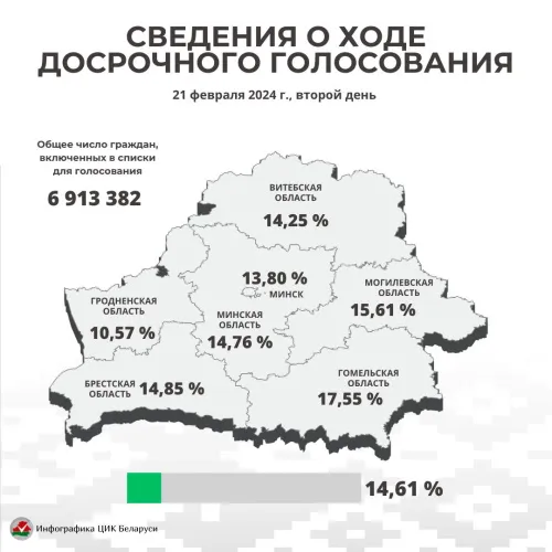 ЦИК: за два дня досрочного голосования в выборах депутатов приняли участие 14,61% избирателей