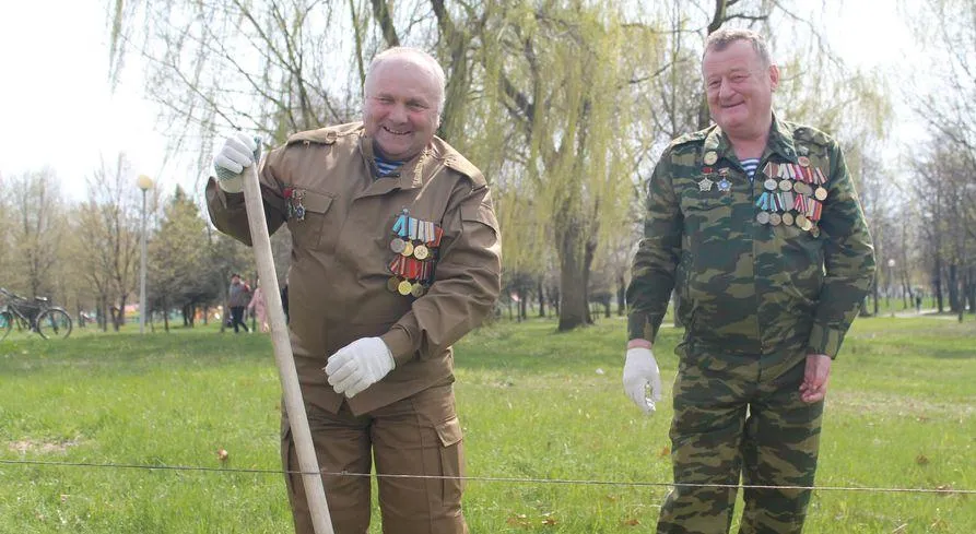 В Калинковичах появилась аллея «Сирень Победы»