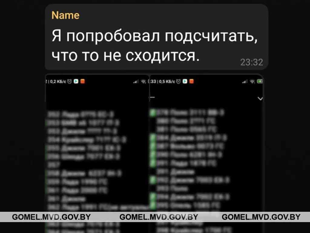 Гомельский студент разместил в телеграм-канале данные о служебных автомобилях ГАИ