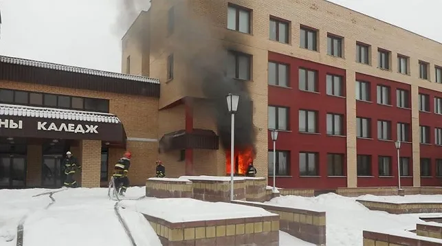 В Жлобинском металлургическом колледже при пожаре погиб сотрудник учреждения